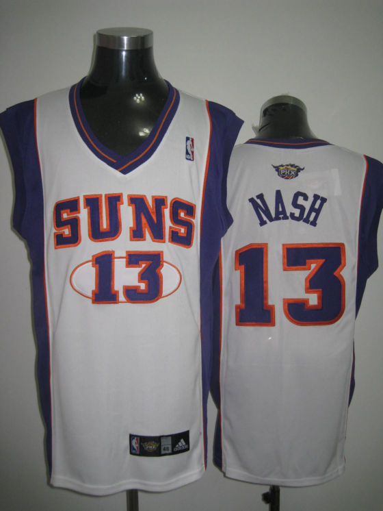 Phoenix Suns Nash White Blue Orange Jersey